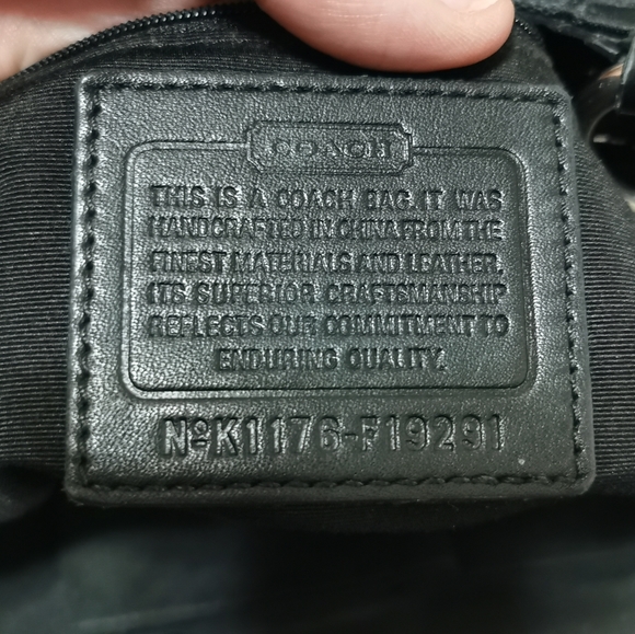 Coach North South Black Canvas Tote Bag Purse - Picture 3 of 4